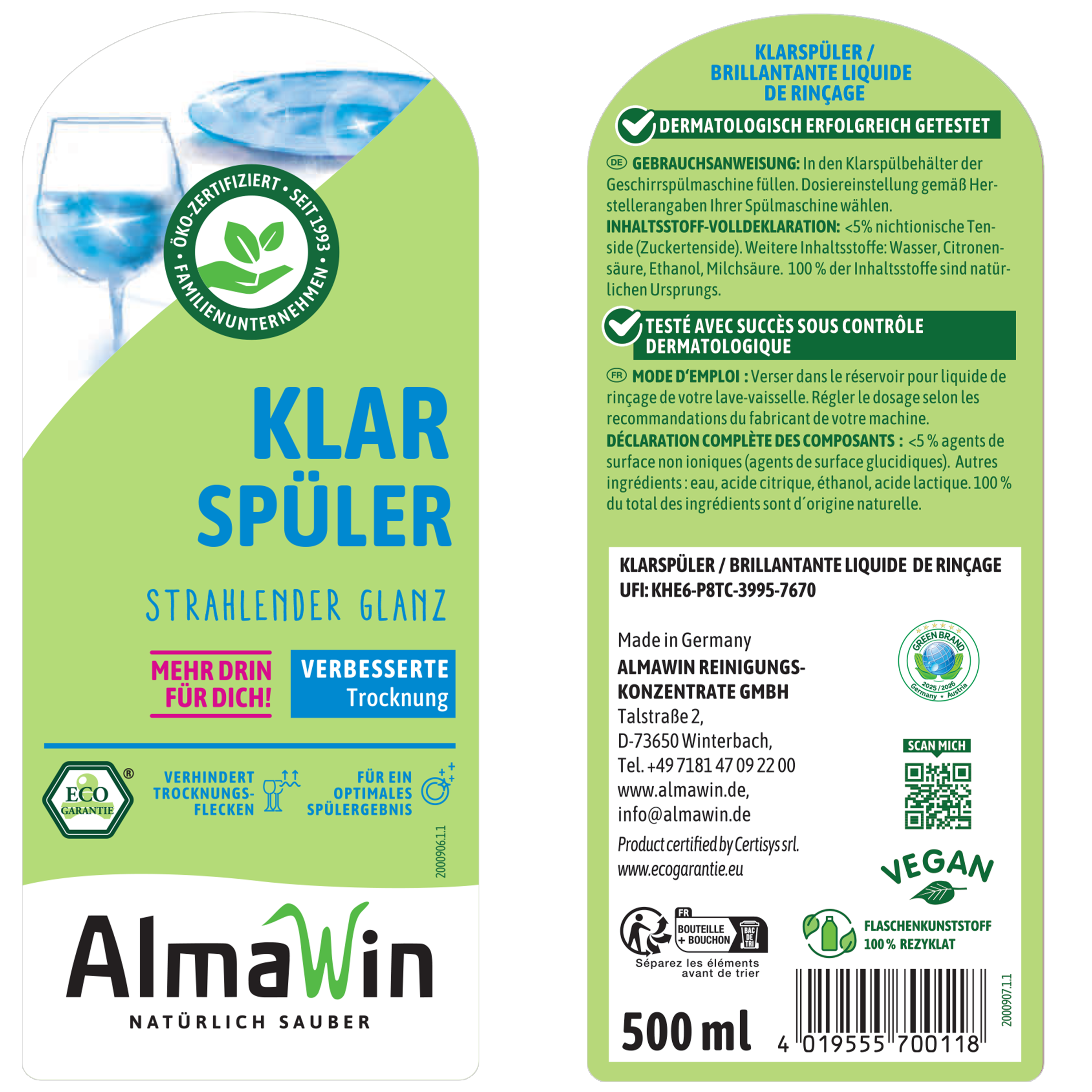 Klarspüler Klar EcoSensitive