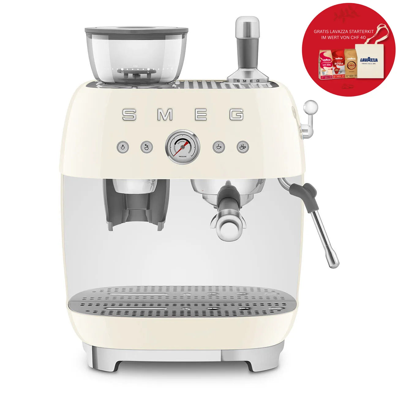 smeg Espressomaschine mit Mahlwerk Lavazza-Edition