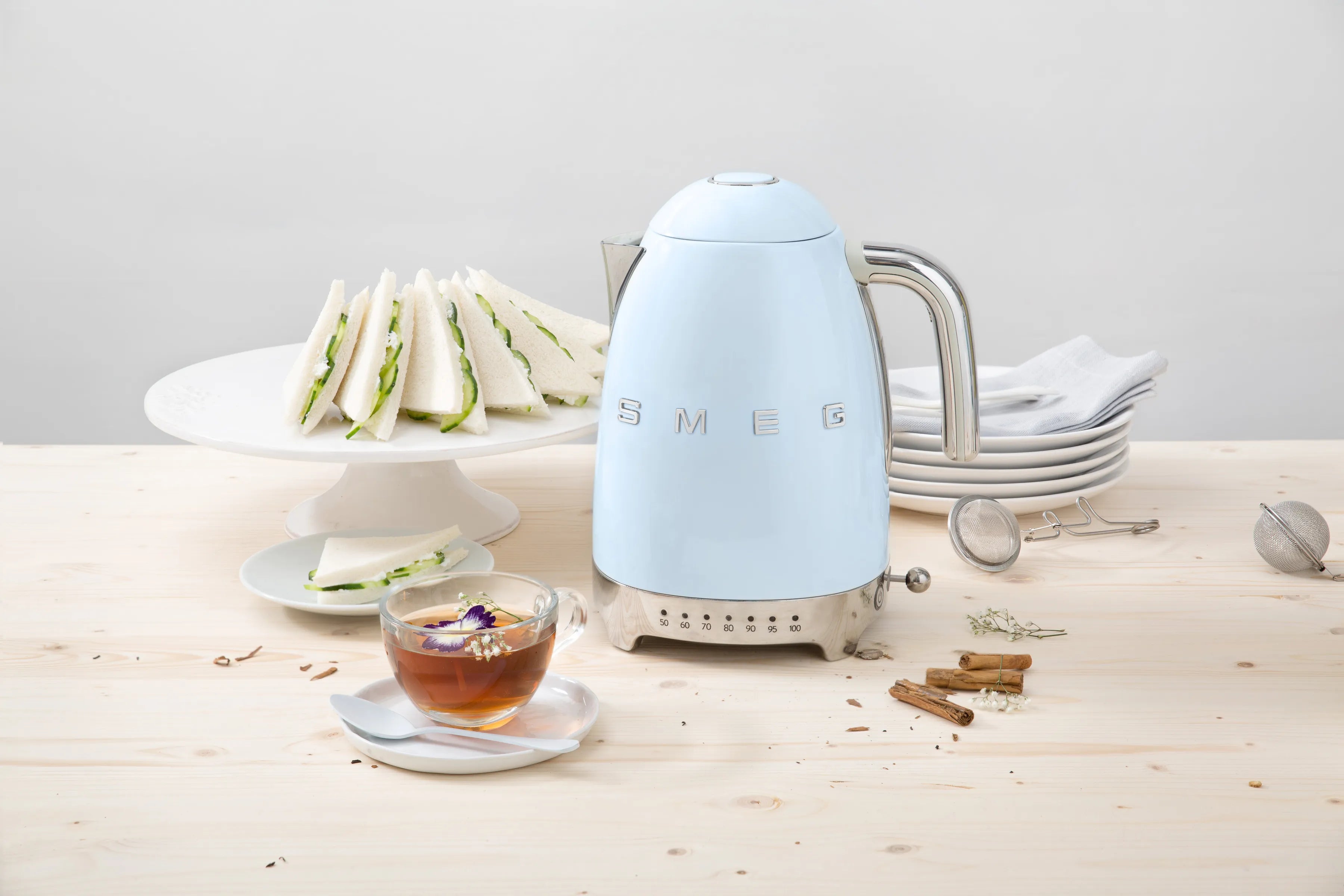 smeg Wasserkocher 1,7 l mit Temperaturregelung