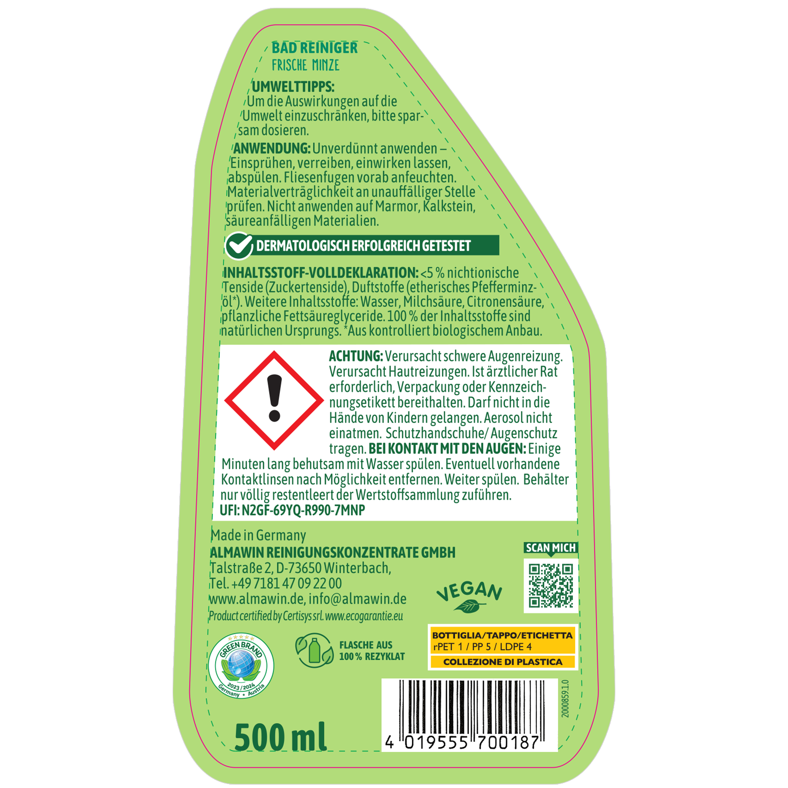 Bad Reiniger frische Minze