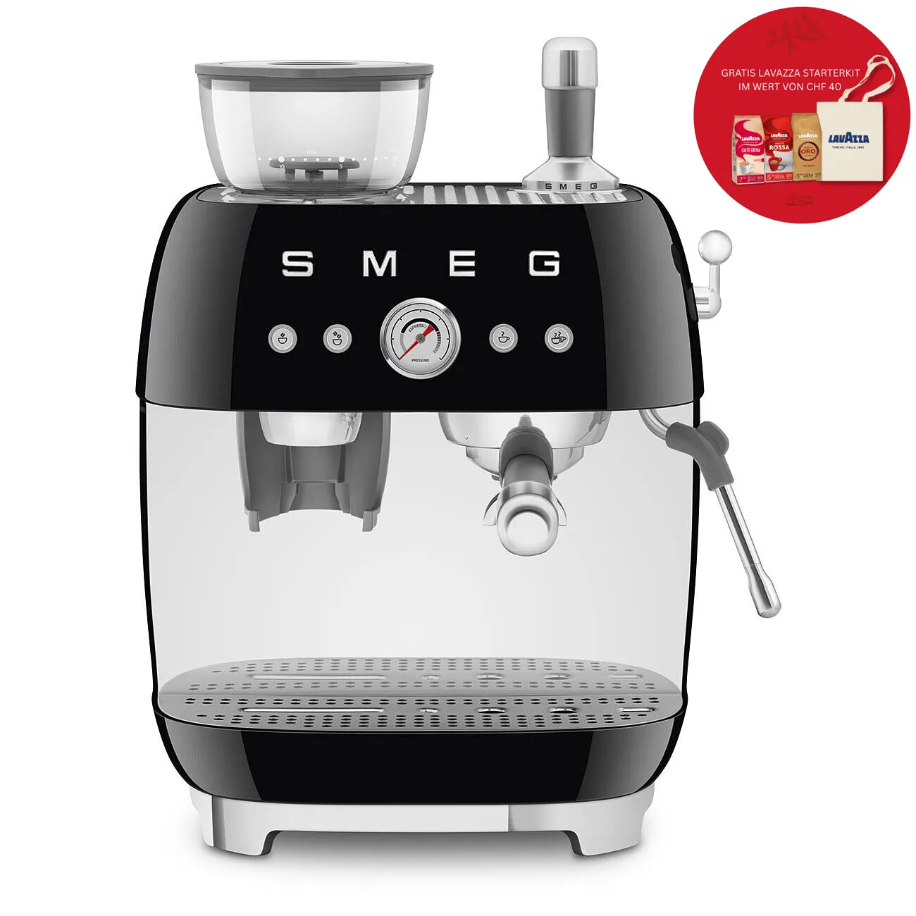 smeg Espressomaschine mit Mahlwerk Lavazza-Edition