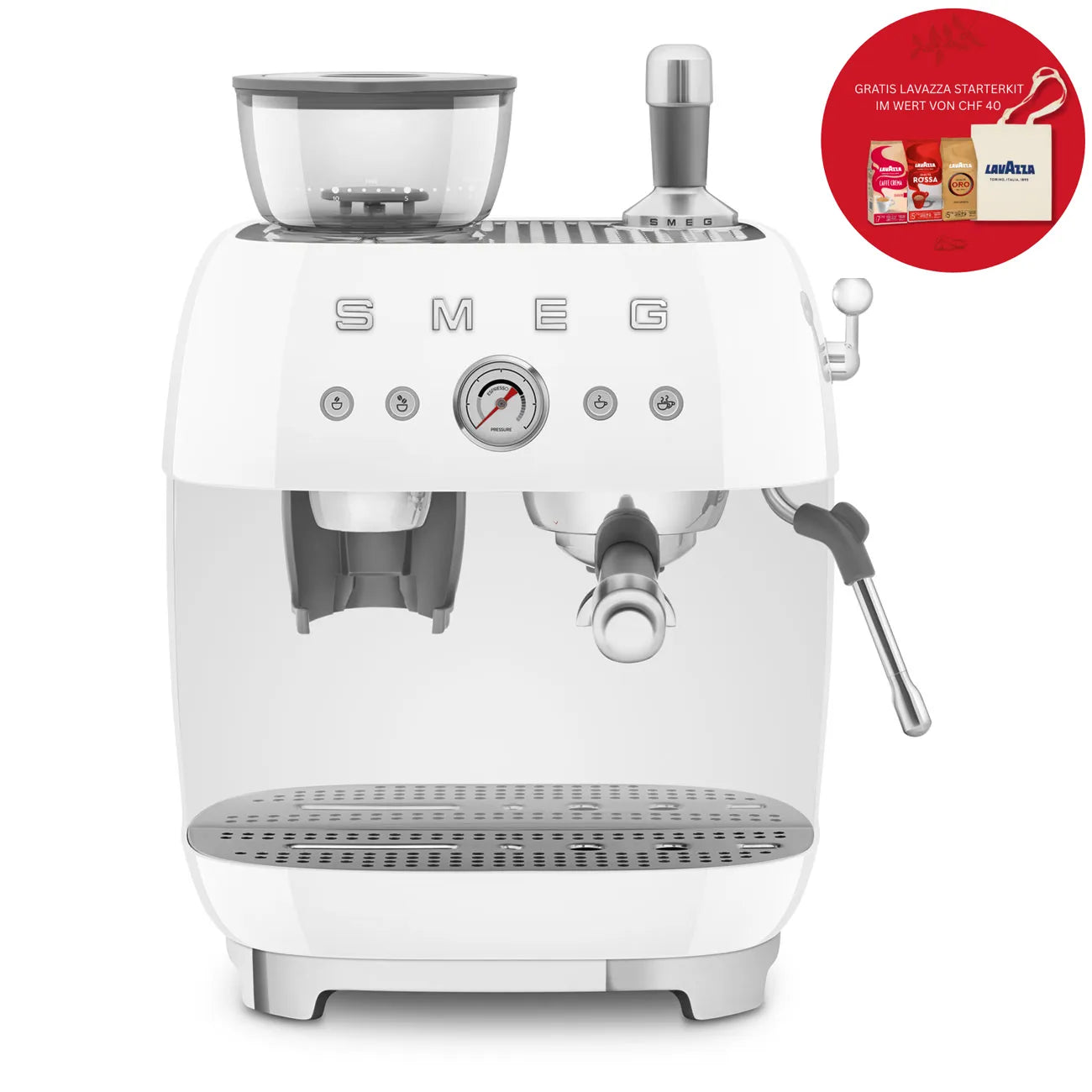 smeg Espressomaschine mit Mahlwerk Lavazza-Edition